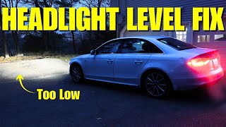 Fix Audi A4 Headlight Range Control Defective | Rear Level Sensor Arm Replacement (B8.5)