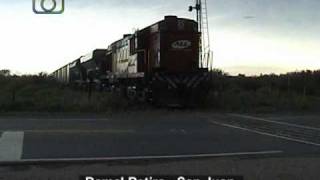 preview picture of video 'Tren de vacíos de ALL y locomotora de auxilio entrando a Beazley'