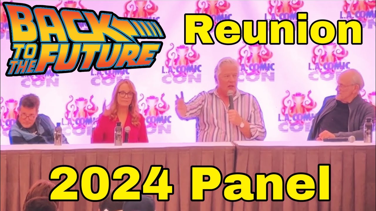 BACK TO THE FUTURE Reunion L.A. COMICCON 2024 Panel photo with Michael J Fox