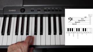 Piano Scales Book: Video Lesson 7: Bass Clef on the Piano