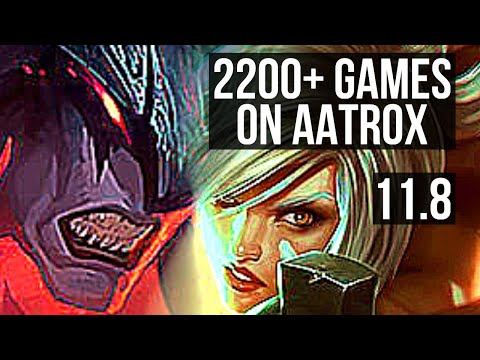 AATROX vs RIVEN (TOP) | 2200+ games, 2.1M mastery, 13/2/11, Legendary | KR Master | v11.8
