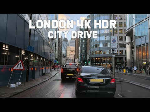 [4K HDR] Central London Drive - Tower Bridge, City of Westminster to Liverpool Street Skyscrapers