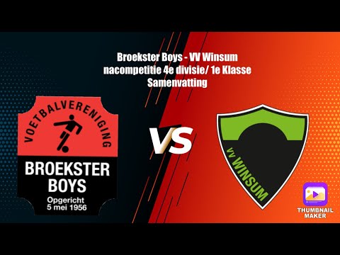 Korte Samenvatting Broekster Boys - VV Winsum 1e ronde nacompetitie.