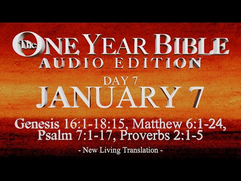 Day 7 | January 7 | One Year Bible Audio | Gen 16-18, Matt 6, Ps 7, Prov 2