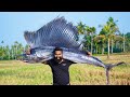 40 Kg BIG SAILFISH Giant Fish Cutting And Grilling 40 കിലോ ഓലമീൻ ചുട്ട�