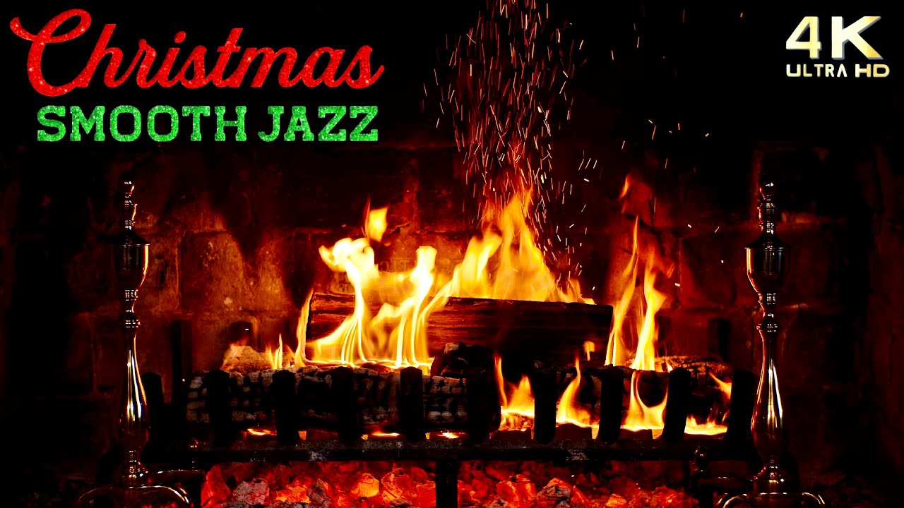 Christmas Fireplace & Smooth Jazz Christmas Music Ambience - Instrumental Christmas Jazz Ambience