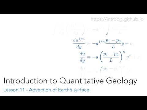 Lesson 11 - Advection of Earth's surface