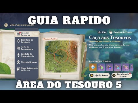 Guia Caça aos Tesouro : Area dos Tesouros 5 - Genshin Impact