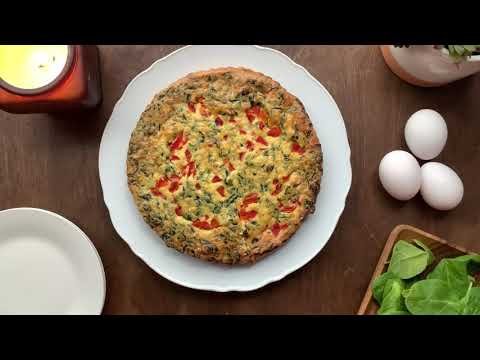 Spinach and Goat cheese Quiche recipe