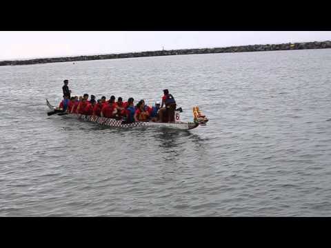 A boat paddling to start line @Pickering