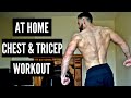 Bodyweight CHEST & TRICEPS Workout At Home - 10 Mins Follow Along (NO WEIGHTS)