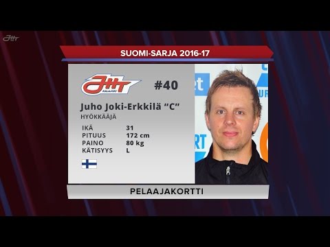 JHT Suomi-sarja 2016-17 pelaajakortti: Juho Joki-Erkkilä