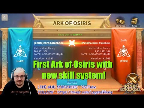 zeRO #1027 vs P245 #1245 - First Ark of Osiris with the new skill system! - Rise of Kingdoms