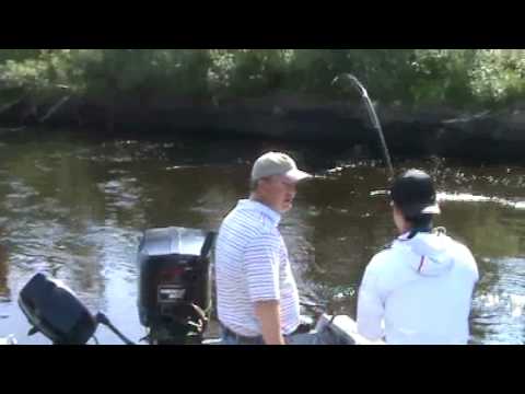 Salmon fishing with Martin Thurber.