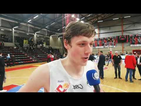 Leander Dedroog na de overwinning tegen Crelan Okapi Aalstar