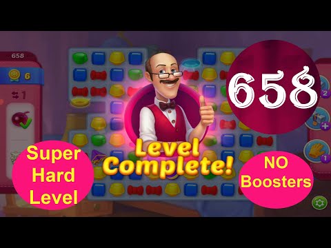 HomescapesLevel 658 - [25 moves] [2021] [HD] solution of Level 658 Homescapes[No Boosters]
