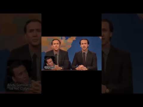 Nick Cage has a twin. #snl only #nickcage #andysamberg #comedy #ai