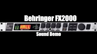 Video thumbnail for Behringer FX2000 - Sound Demo by ProToolsEducation