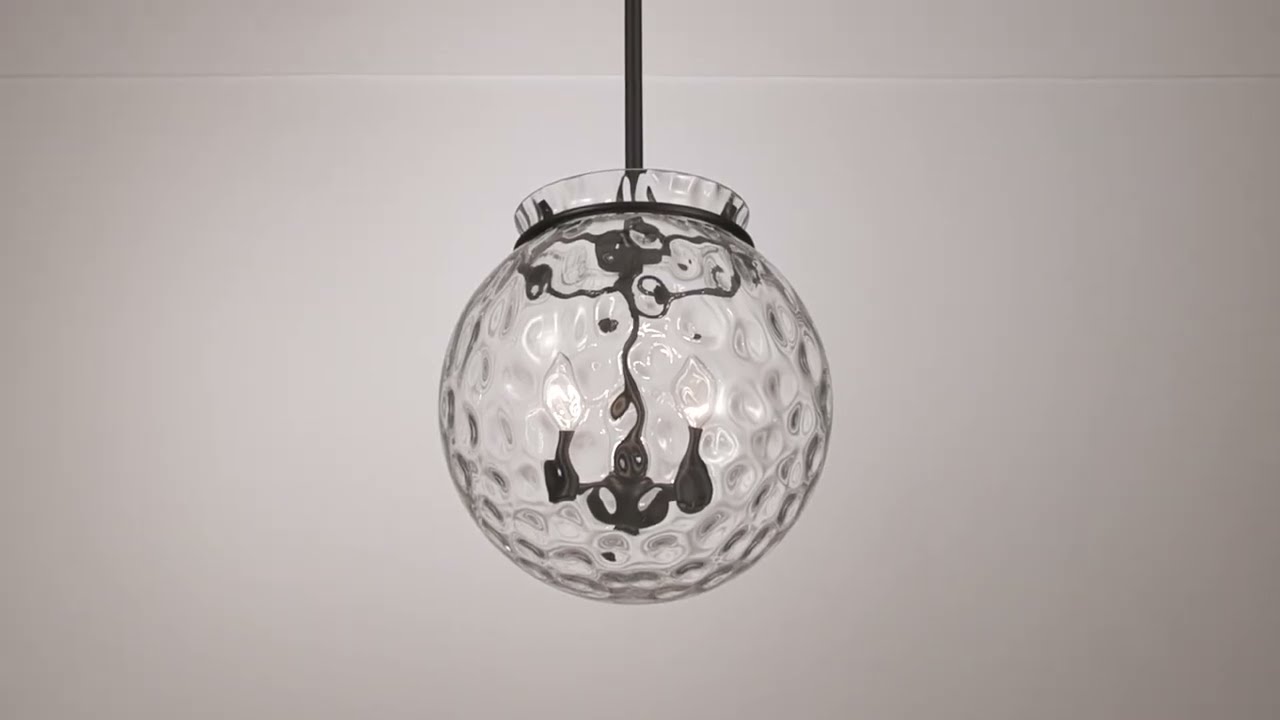 Video 1 Watch A Video About the Possini Euro Kodi Bronze Hammered Glass 3 Light Pendant Light