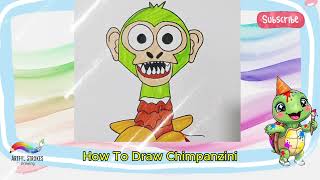 How to Draw a Super Cute Chimpanzee! Easy Drawing for Kids