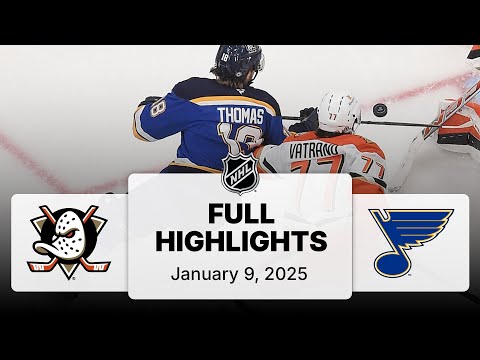 NHL Highlights | Ducks vs. Blues | January 09, 2025