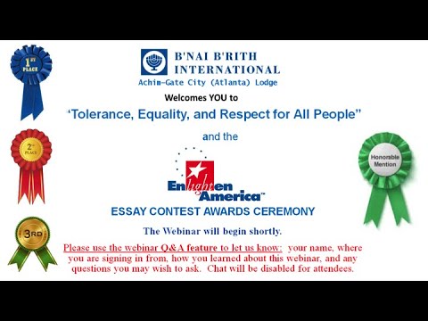 Tolerance, Equality and Respect for All People: The 2020 Enlighten America Award Ceremony