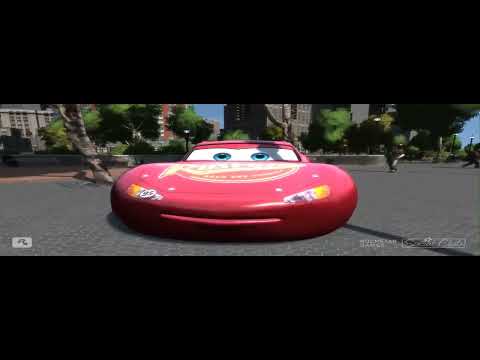 GTA IV CARS Lightning McQueen Crash Testing HD (Reupload)