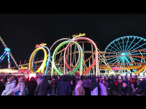 Munich Looping Roller Coaster on 4 Trains @ Hyde Park Winter Wonderland 2025 