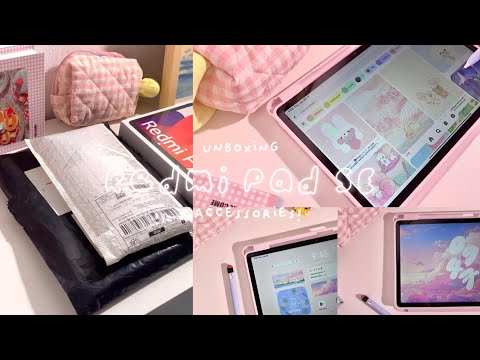 Unboxing Redmi Pad SE | Mint Green + Accessories 🧺🩰🥯🥨