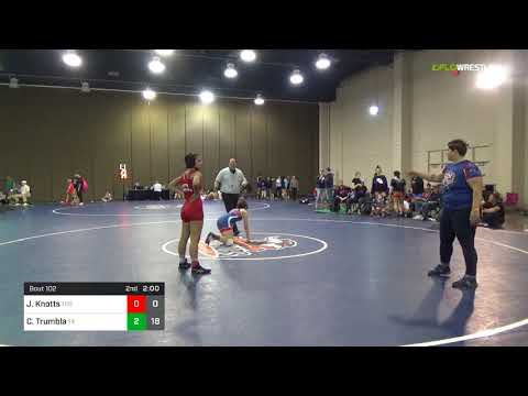 2018 Girls Folkstyle Duals/Wrestleback 1 117 Semi-Finals - Jayana Knotts (TCD) Vs. Celeste Trumbla