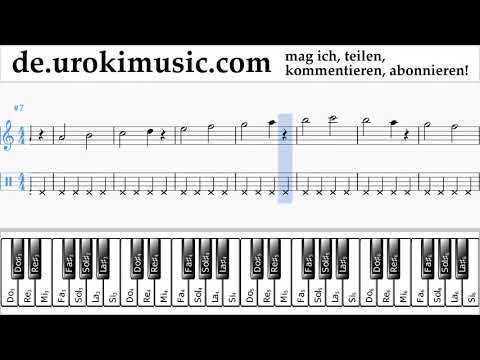 Klavierunterricht (rechte Hand) Jingle Bell Rock Noten Lernen Teil#1 um-i995