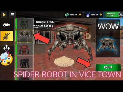 spider robot in rope hero vice town rope hero vice town new update 🤯🤯