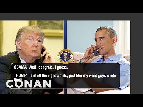 Trump Calls Obama To Brag About His Speech | CONAN on TBS
