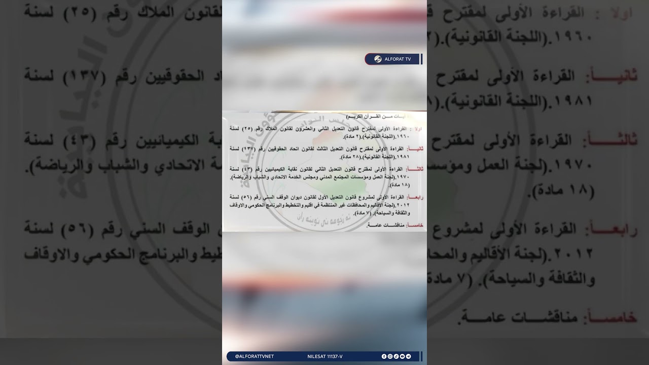 فيديو | أسبوع تشريعي ساخن .. البرلمان يناقش الفساد وحسابات 2012