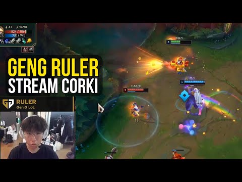 GENG Ruler Stream Corki Destroy Korea Challenger Ezreal Engsub