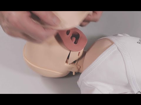 Resusci Baby QCPR - How to Replace Face Skin on Airway Head