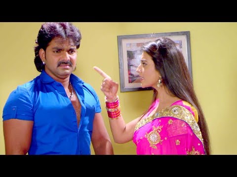Akshara Singh Angry on Pawan Singh in Bhojpuri Film — watch video