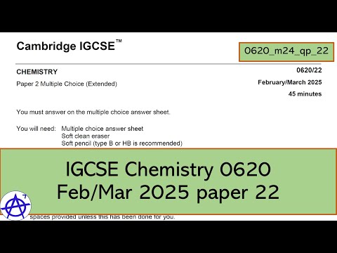 IGCSE Chemistry 0620 March 2025 paper 22