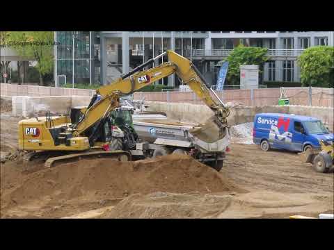 CAT 320, 326 und M318 bei Baggerarbeiten für die U5