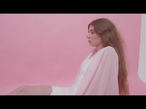 Female model posing on the floor