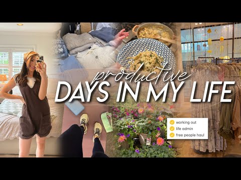 DAYS IN MY LIFE | life admin day, free people haul, working out, baking muffins, & starting solids!