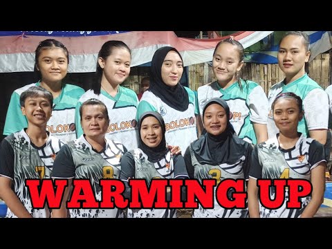 WARMING UP PUTRI JAYA DAN PUTRI PREDATOR, VOLI PLASTIK BANYUWANGI SUMBERBULU