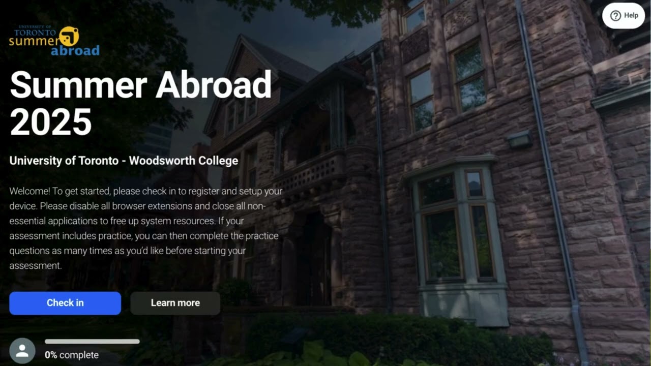 How to navigate the Summer Abroad Online Recorded Interview