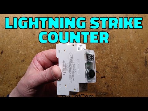 DIN-rail lightning strike counter