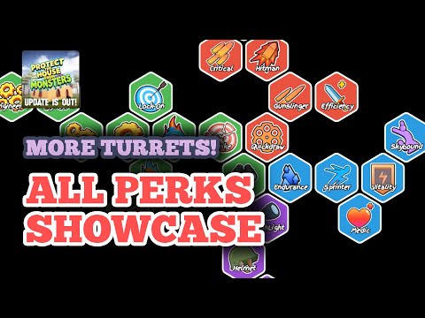 All Perks in Protect the House from Monsters - How to Place Down More Turrets, Double Jump & More