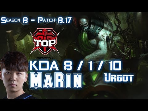 TOP MaRin URGOT vs DARIUS Top - Patch 8.17 KR Ranked