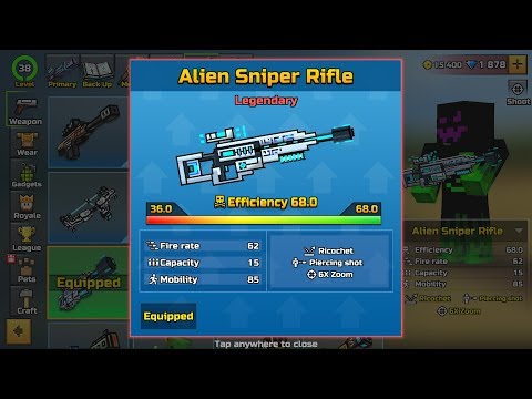 Pixel Gun 3D - Alien Sniper Rifle Gameplay