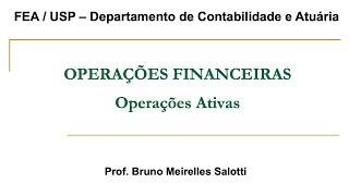 Operações Financeiras Ativas - Conceito e Exemplos de Contabilização