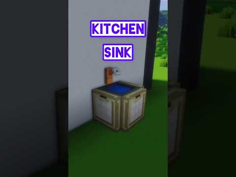 Insane Minecraft kitchen sink build #shorts