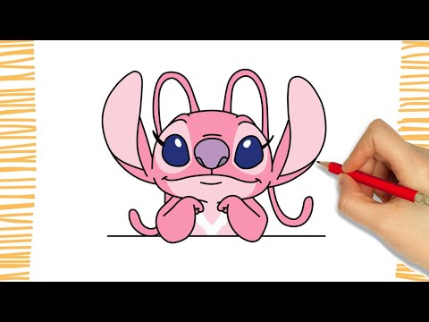 How to Draw ANGEL I LILO & STITCH